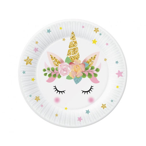 Picture of UNICORN PAPER PLATES 18CM - 6 PACK